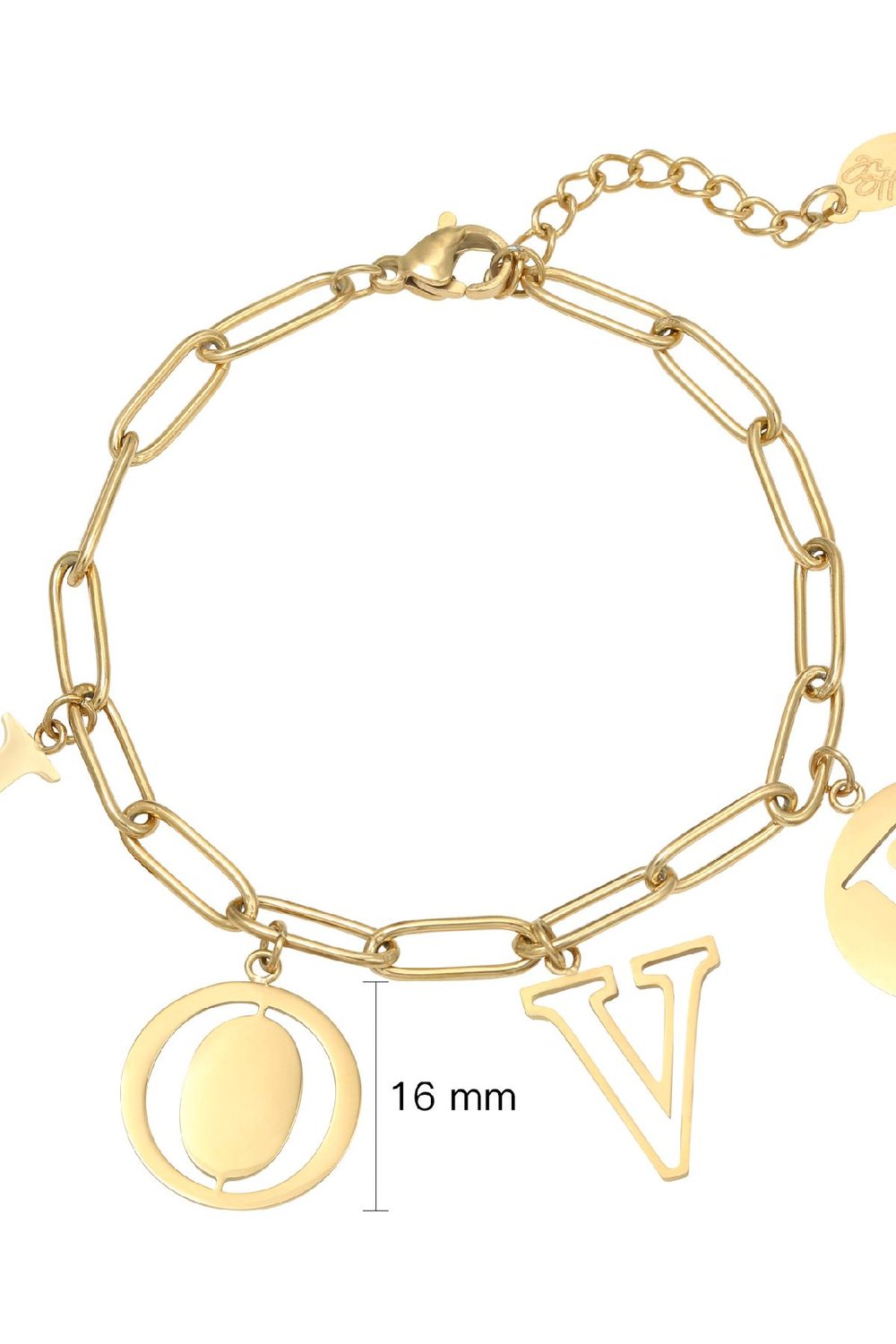 Armband Letters Love Goldfarbe Edelstahl h5Bild2